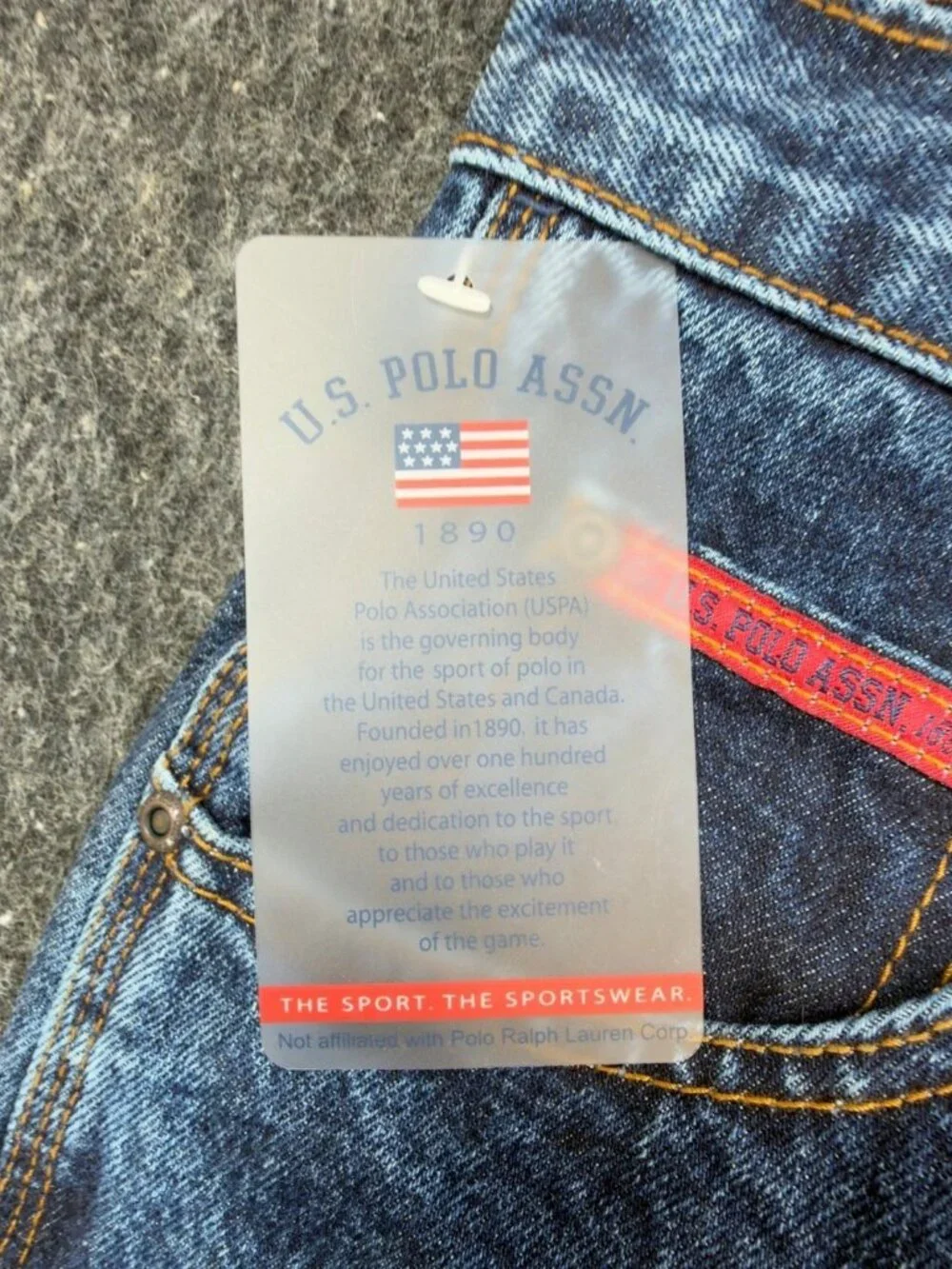U.S. Polo Assn Carpenter Jeans Boys 16 Blue Cotton Easy Fit Regular Leg NWT